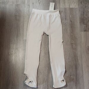 Kids White Eye candy Leggings NWT large